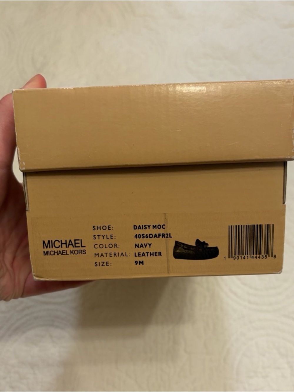 Michael Kore Navy Daisy Moccasin Flats w/Box - Picture 9 of 9
